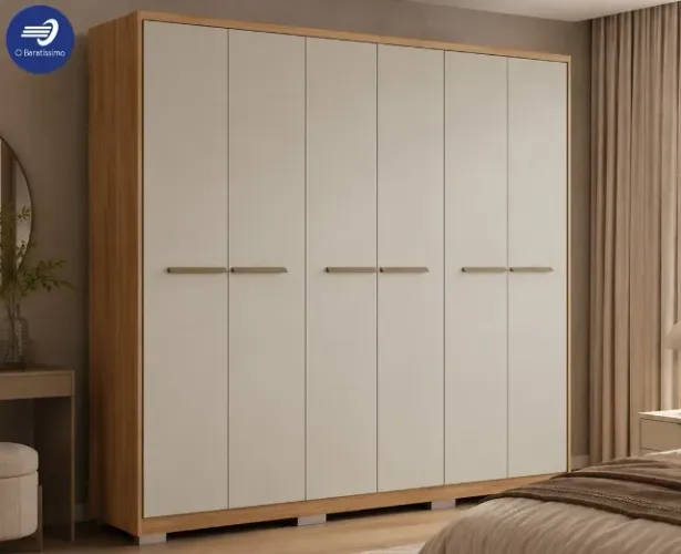 Guarda-Roupa Casal 6 Portas 3 Gavetas