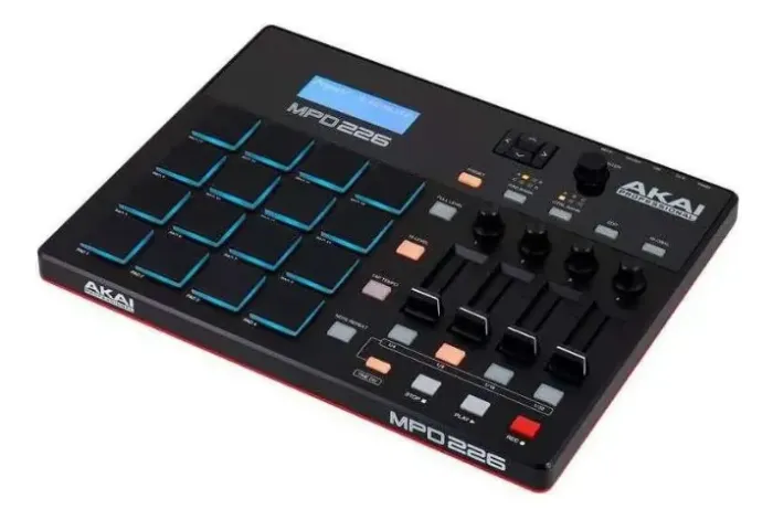 Controladora DJ Akai MPD226 com Comunicação USB-MIDI Preta