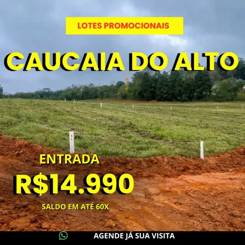 Lotes de 500 m² em Caucaia do Alto Entrada R$15.000