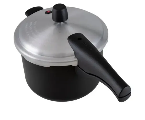 Panela de pressão Tramontina 4,5L preta e vermelha