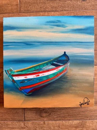 PINTURA A MÃO ÓLEO SOBRE TELA 30x30cm