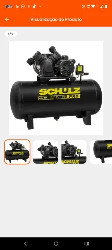 Compressor de ar SCHULS PRO / 100 LTS / 140 psi