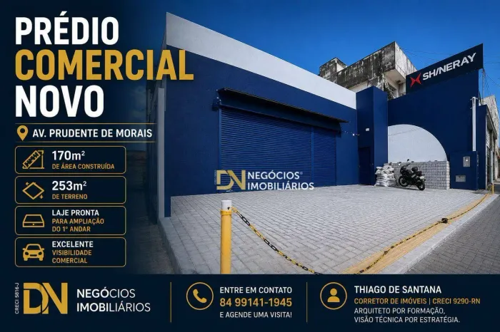 PRÉDIO COMERCIAL NOVO À VENDA NA AVENIDA PRUDENTE DE MORAIS