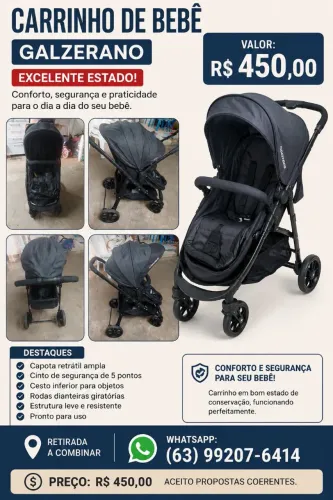 Carrinho de bebê Galzerano
