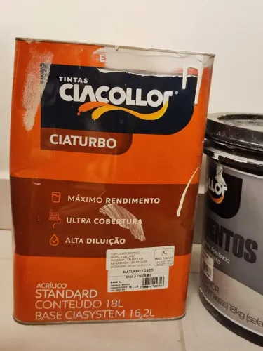 Tinta Ciacollor Ouro Branco Fosco + Massa PVA Premium