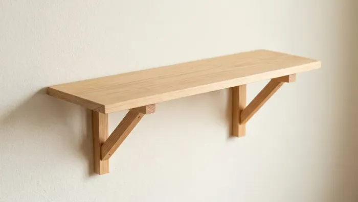 Prateleira Rústica Pinus - Com Suporte e Kit Completo de Instalação