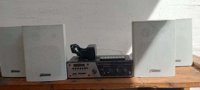 Kit Som Ambiente Frahm Slim 1000 Com 4 Caixas Brancas