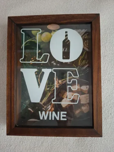 Quadro decorativo porta rolha vinho
