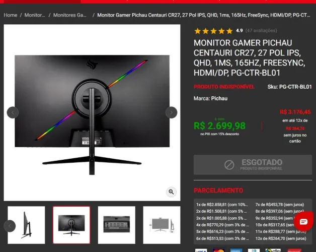 Monitor 27? IPS 2,5 QHD 165hz