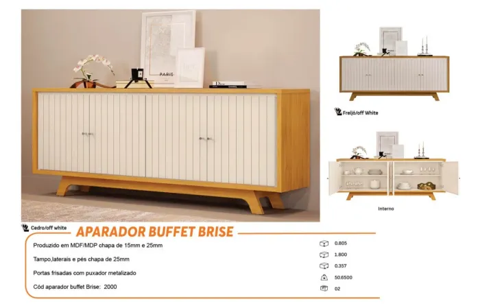 Buffet Brise 1,80m - Promoção 