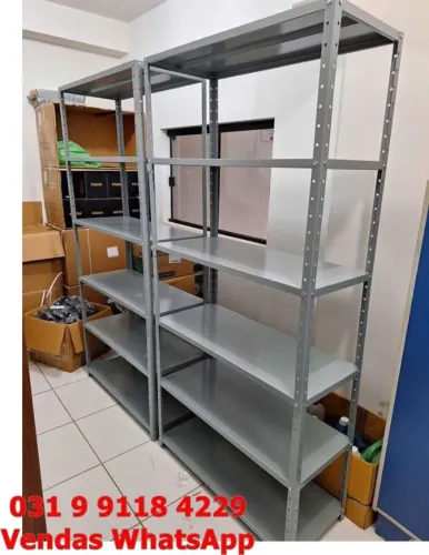 Estantes de aço Prateleiras 40 cm de profundidade Reforçadas Novas Frete Grátis