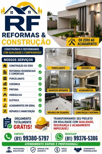 Pedreiro e mestre de obra trabalhamos com construção e reforma civil