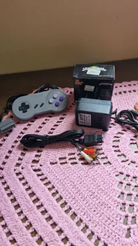 Kit fonte, cabo áudio e vídeo e controle Snes