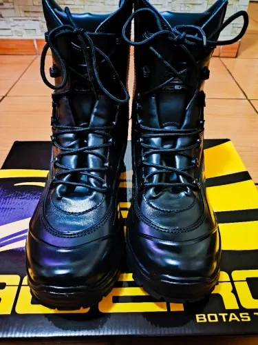 Bota Militar Tiger Pró Zíper Preto da Marca Acero Original 