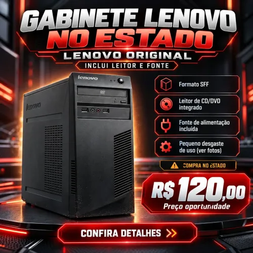 Gabinete com leitor Lenovo e fonte