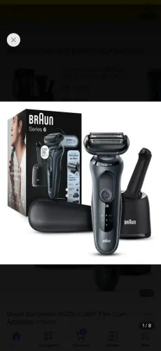 Barbeador Braun Series 6 com kit de limpeza