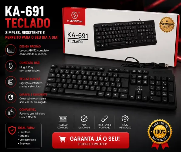 TECLADO COM FIO KA