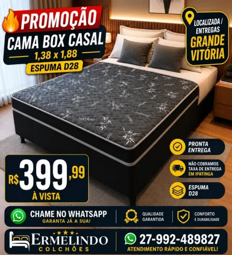 Cama box casal acoplada frete gratis