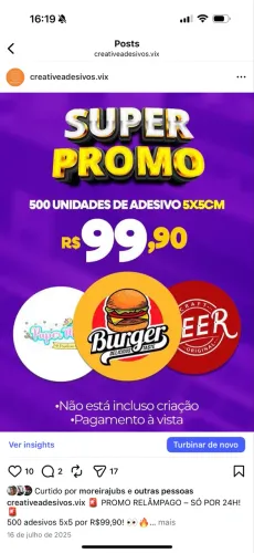 PROMOÇÃO ADESIVOS