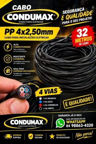 Cabo Condumax PP 4x2,50mm