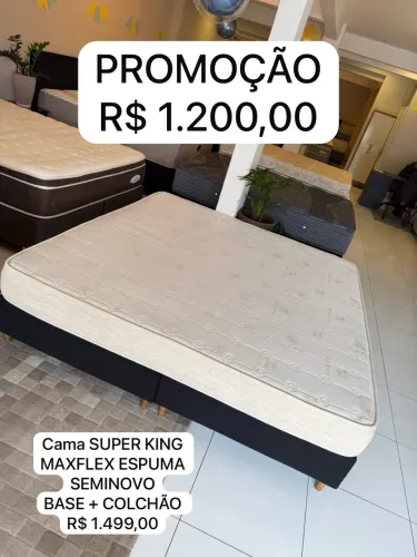 Cama Super king MAXFLEX ESPUMA SEMINOVA TOP - ENTREGAMOS
