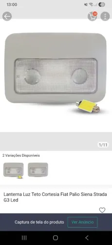 Lanterna de teto cortesia 