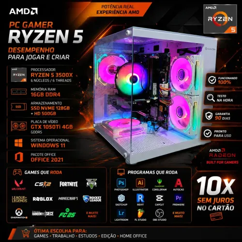 pc gamer Ryzen 5 10x sem juros