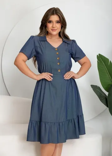 Vestido Elegante Moda Evangélica Soltinho 