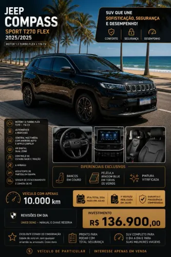 Jeep Compass Sport T270 1.3 TB 4X2 Flex AUT 2025