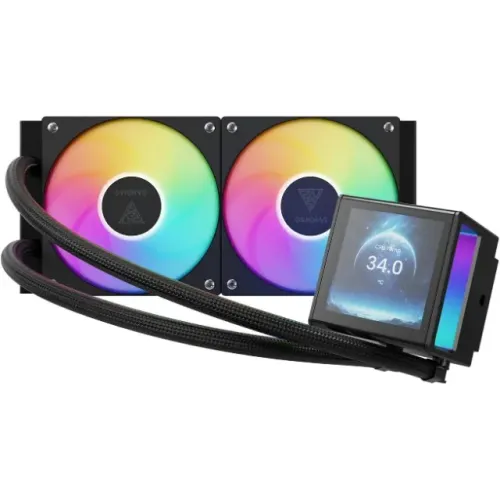 Water Cooler Gamdias Chione P5-240 240mm RGB com Tela LCD 3,4