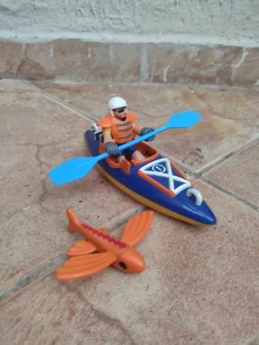 Brinquedo Imaginext aventura caiaque completo com acessório do peixe