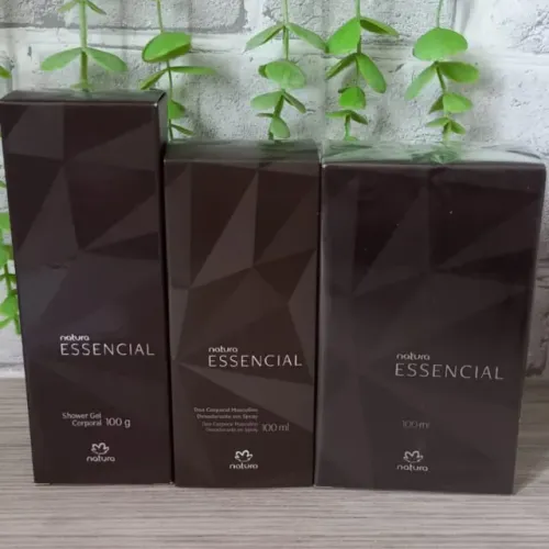 Kit Presente Essencial Tradicional Masculino Natura Perfume Deo Corporal + Shower Gel