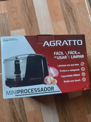 MINI PROCESSADOR ELETRICO AGRATTO350ML 100W-220V PRETO