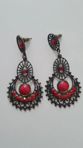 brincos belle bijoux vermelho