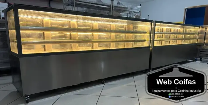 Estufa Balcão quente, para salgados, Vidro reto, Sistema de Ar forçado . Direto da fábrica