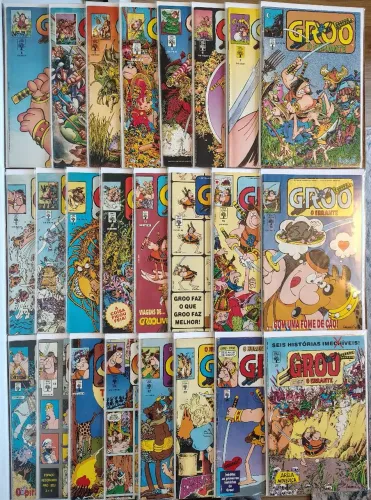 Coleção GROO, O Errante # 1 a 20, 22, 23, 25, 27 (24 de 27) Sérgio Aragonés / Abril 1990