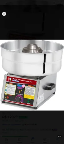 Máquina de Algodão Doce Barata e Profissional Inovamaq AD-43 Cor Prateado