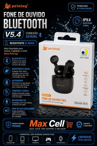 Fone de ouvido Bluetooth V5.4 peining