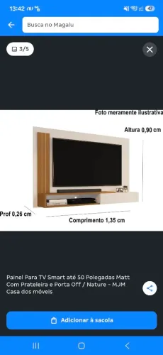 Painel para TV Smart até 50 polegadas