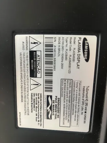 TV Samsung 42 retirada de peças
