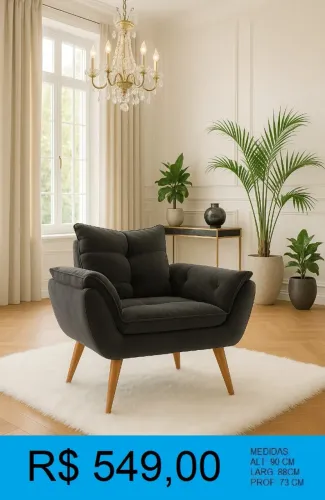 Poltrona confortável - compre hoje e receba em até 72 horas 