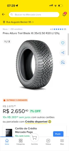 Pneu 275 55 R20 A/T Atturo 