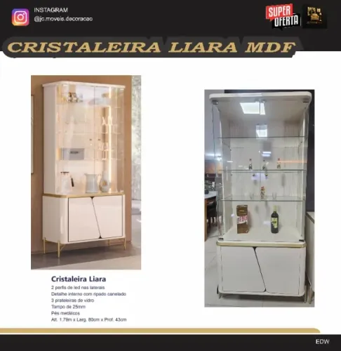 CRISTALEIRA LIARA EM MDF 9
