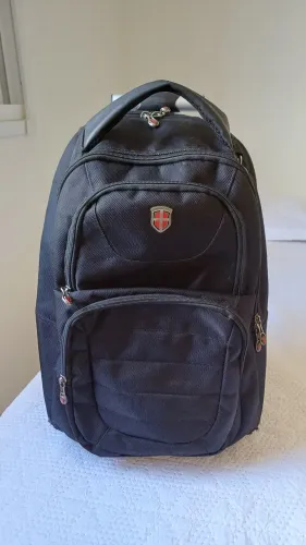 Mochila Swissport com rodinhas, 4 divisões e alça ajustável 