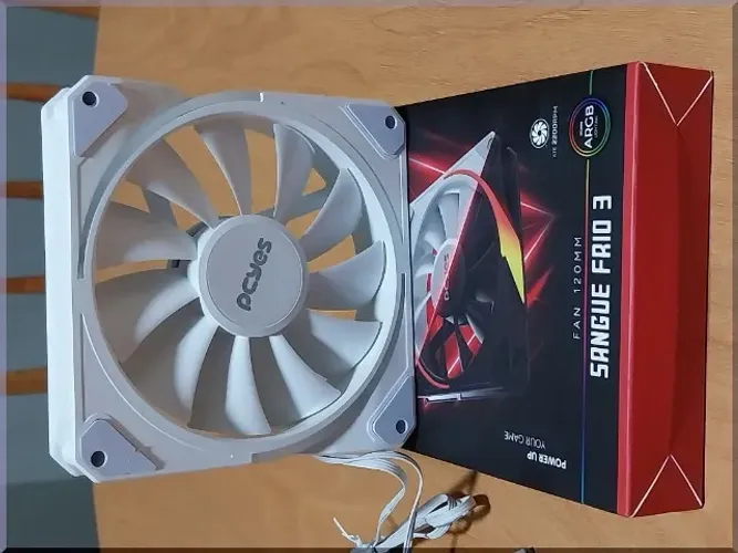 Cooler Argb 120mm Para Gabinete Pcyes Sangue Frio 3 Ghost Branco Novo