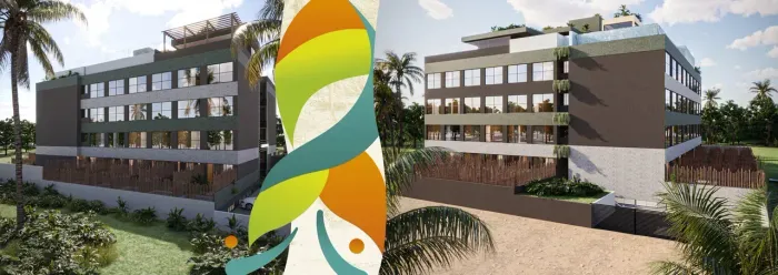 PRAIA DOS CARNEIROS - Flat com 43 m² 1 suíte, lazer com piscina