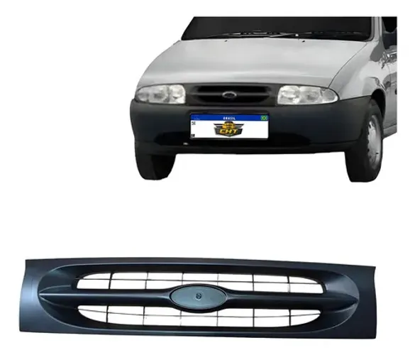 Grade Frontal Radiador Courier 1996 1997 1998 1999 Preto Fosco