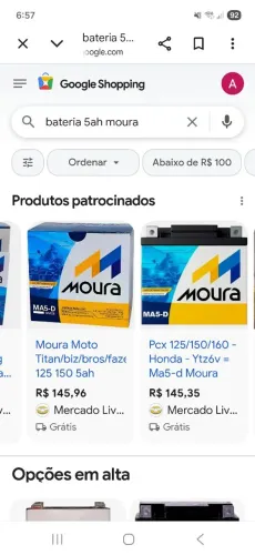 Bateria ideal para biz e titan 5ah