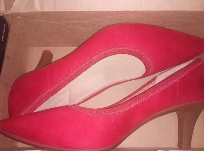 Sapato Vermelho Camursa Flex