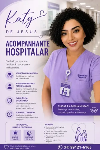 CUIDADORA E ACOMPANHANTE HOSPITALAR